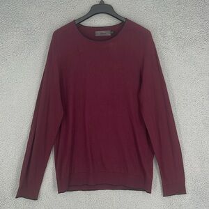 J Brand Port Royal crew neck long sleeve light cotton cashmere sweater men’s Med